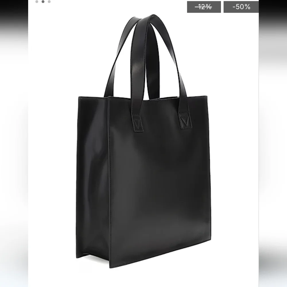 Guess Jovi Tote Bag Faux Black Leather